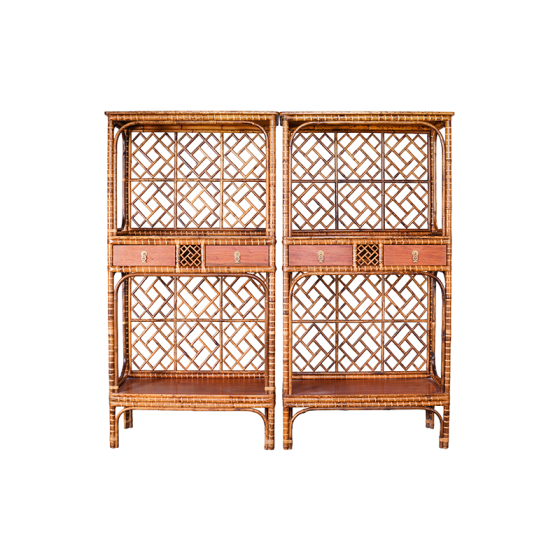 竹2-0竹器湘妃竹斑竹书架抽屉亮格置物架唐人居晋作仿古家具艺术家具创意家具民宿家具收藏品