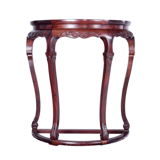 几4-0三弯腿带托尼小半圆桌香几明式家具晋作家具唐人居家具红木家具国家级非遗收藏品艺术品