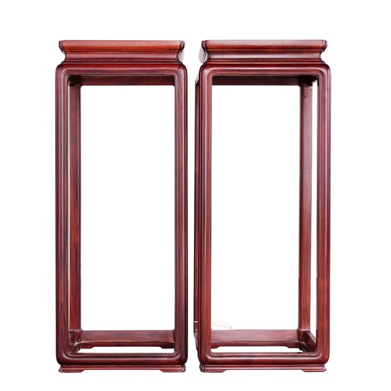 直腿带托尼海棠角方花几花架盆景架花台明式家具晋作家具红木家具收藏品艺术品