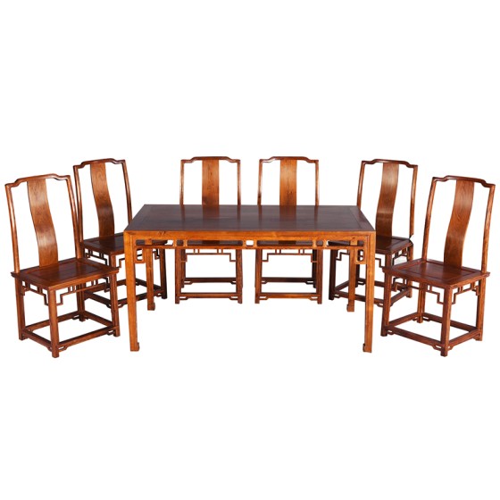 桌8-0罗锅枨餐桌七件套明式家具晋作家具唐人居家具红木家具国家级非遗收藏品艺术品